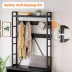 Hall Tree with Bench, Shoe Storage and Coat Rack