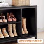 Hall Tree with Bench, Shoe Storage and Coat Rack