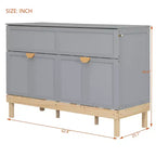 Queen Size Murphy Bed with Cabinet and Storage Drawer