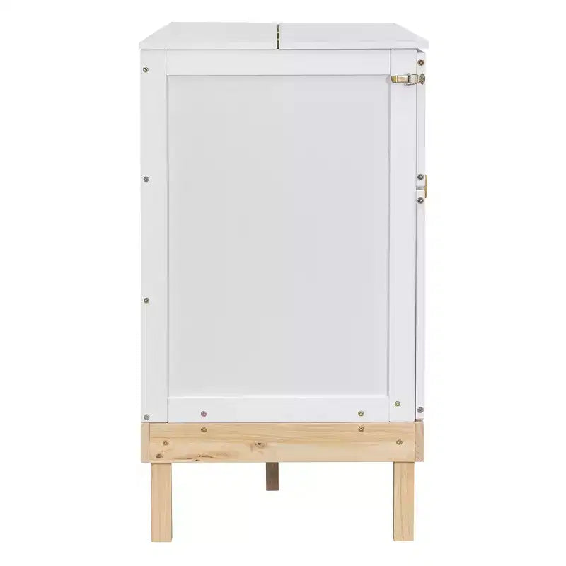 Queen Size Murphy Bed with Cabinet and Storage Drawer