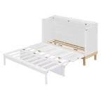 Queen Size Murphy Bed with Cabinet and Storage Drawer
