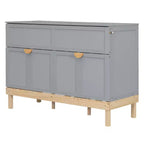 Queen Size Murphy Bed with Cabinet and Storage Drawer