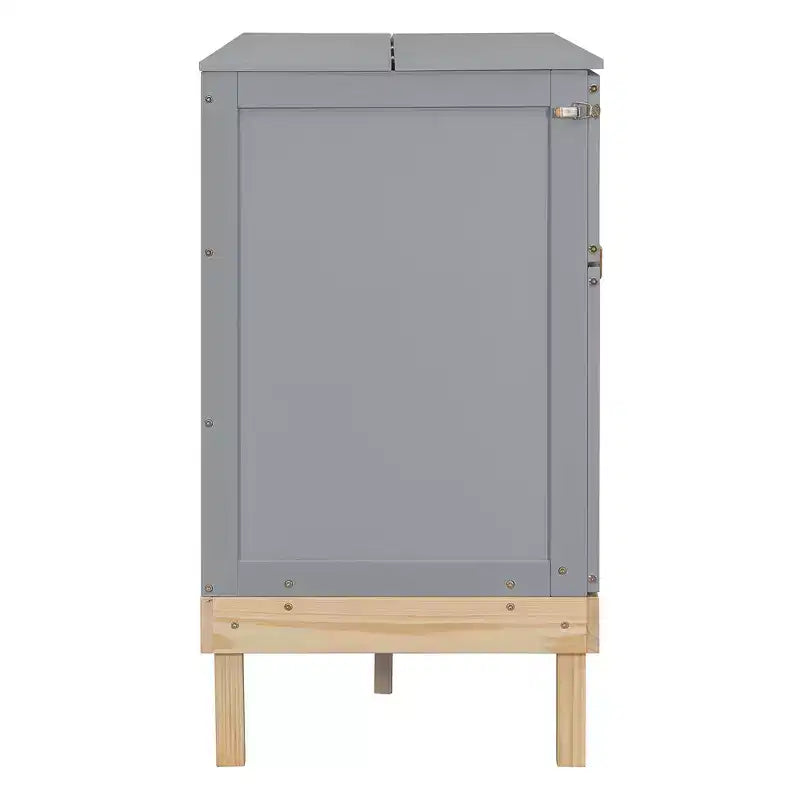 Queen Size Murphy Bed with Cabinet and Storage Drawer