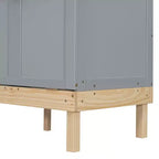 Queen Size Murphy Bed with Cabinet and Storage Drawer