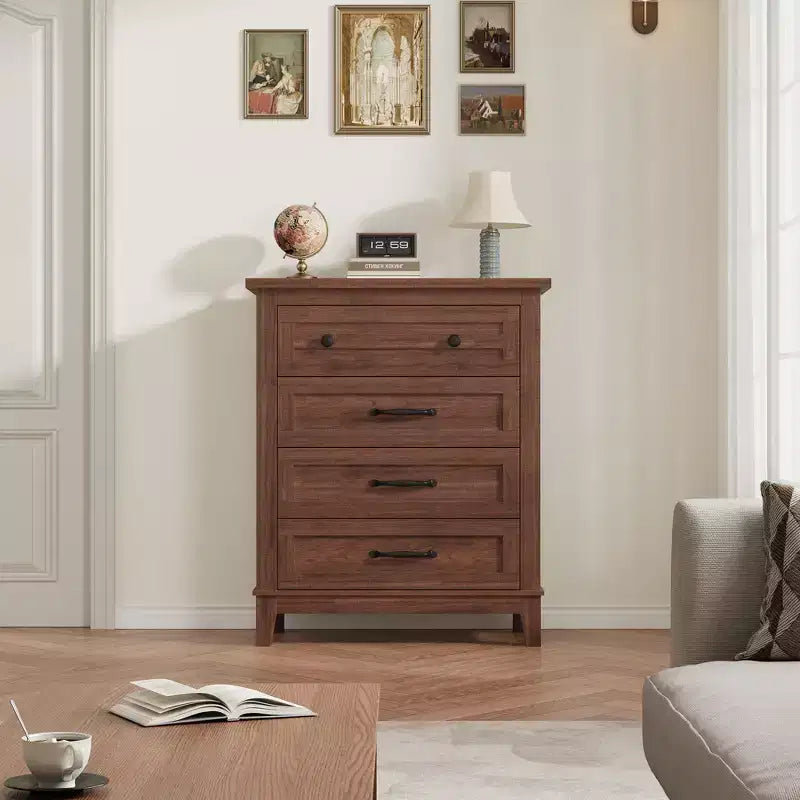 4-Drawer Dresser with Storage – Freestanding Chest for Bedroom or Living Room
