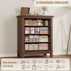 4-Drawer Dresser with Storage – Freestanding Chest for Bedroom or Living Room