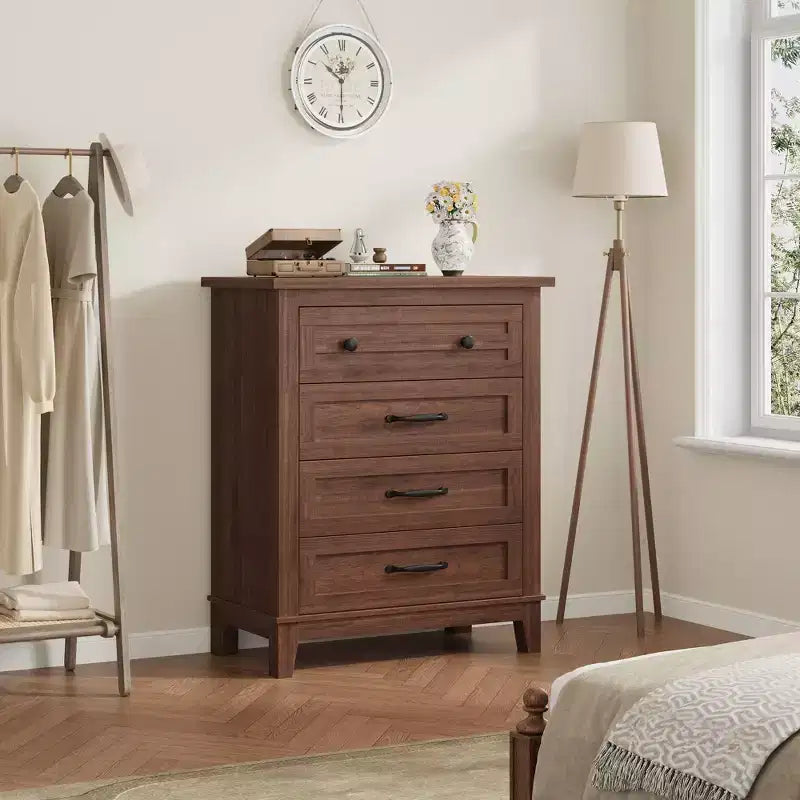 4-Drawer Dresser with Storage – Freestanding Chest for Bedroom or Living Room