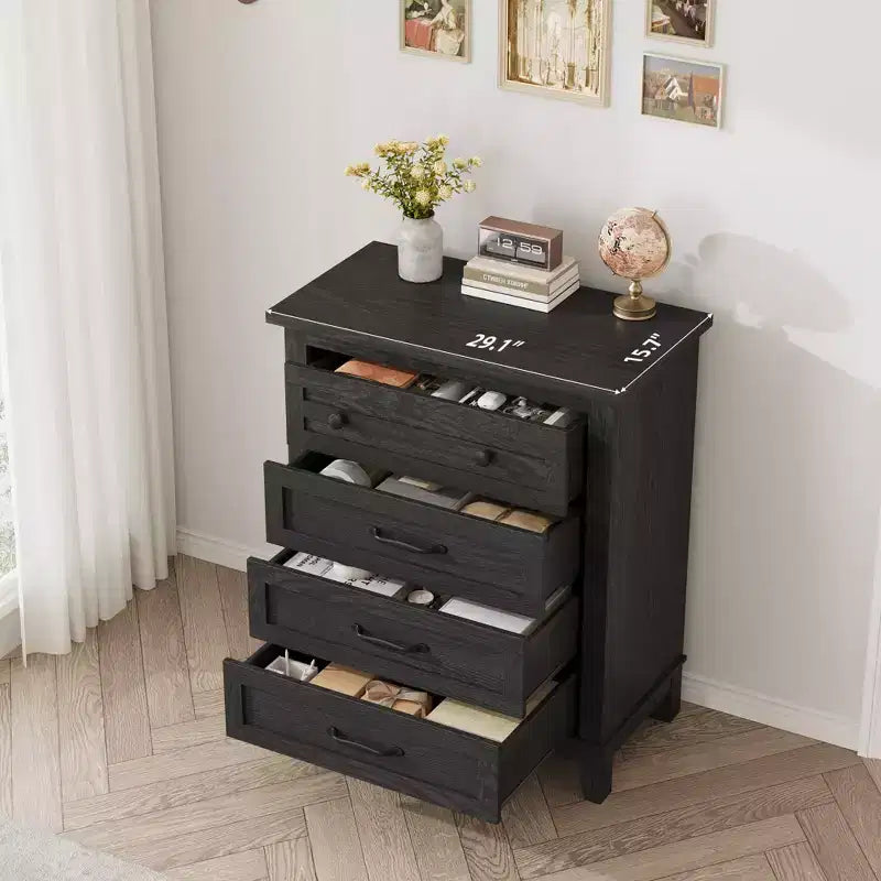 4-Drawer Dresser with Storage – Freestanding Chest for Bedroom or Living Room
