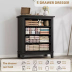4-Drawer Dresser with Storage – Freestanding Chest for Bedroom or Living Room
