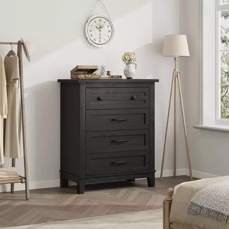 4-Drawer Dresser with Storage – Freestanding Chest for Bedroom or Living Room