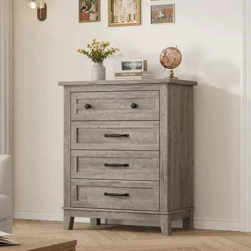4-Drawer Dresser with Storage – Freestanding Chest for Bedroom or Living Room