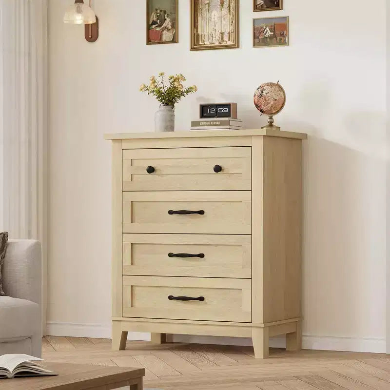 4-Drawer Dresser with Storage – Freestanding Chest for Bedroom or Living Room