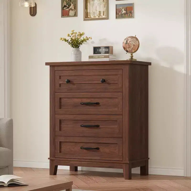 4-Drawer Dresser with Storage – Freestanding Chest for Bedroom or Living Room