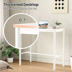 47" Counter Height Bar Table with Metal Frame and Wood Top, Seats 4, White