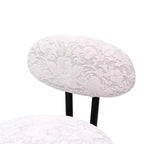 Upholstered Counter Height Bar Stools Set of 2 with Metal Frame and Footrest