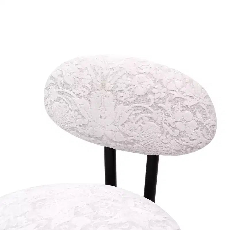 Upholstered Counter Height Bar Stools Set of 2 with Metal Frame and Footrest