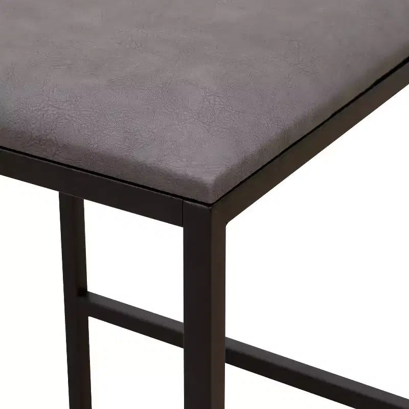 Bar Stools with Backrest Set of 2 - Counter Height, PU Upholstered, with Footrest