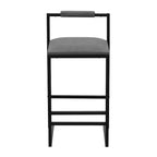 Bar Stools with Backrest Set of 2 - Counter Height, PU Upholstered, with Footrest