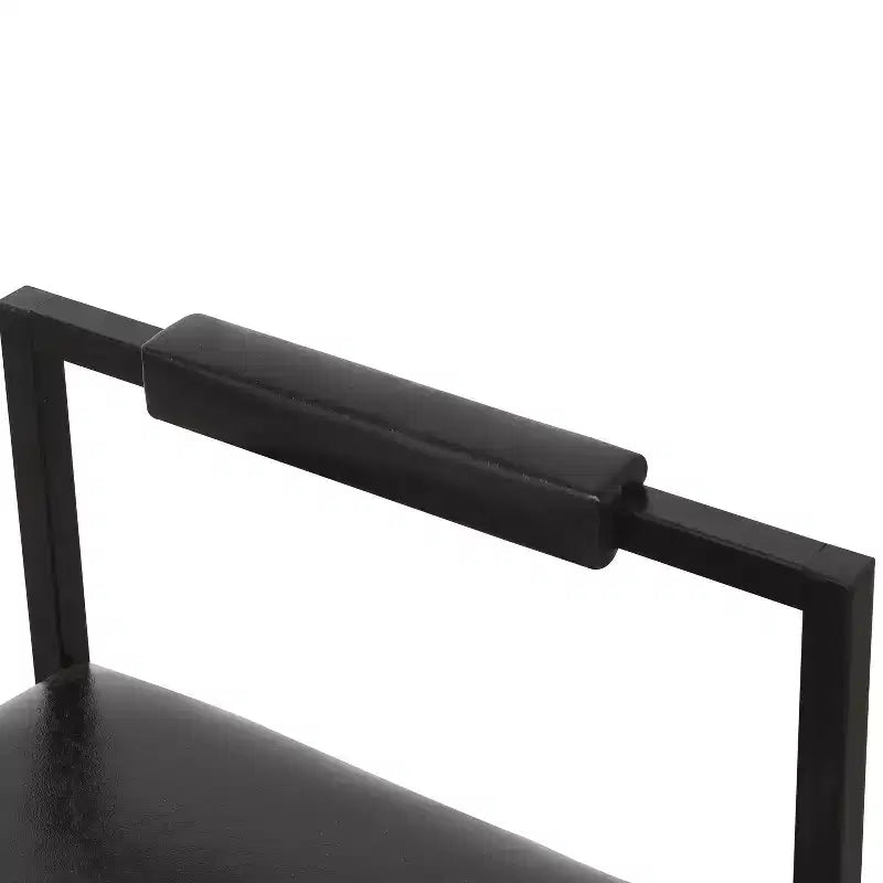 Bar Stools with Backrest Set of 2 - Counter Height, PU Upholstered, with Footrest