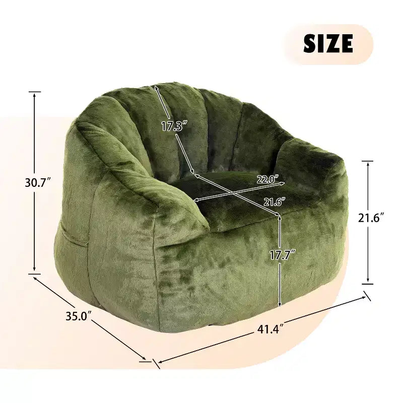 Bean Bag Sofa Chair with Armrests – High Density Foam, Indoor & Outdoor