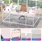 U Shaped Computer Gaming Desk with Monitor Stand and Storage Shelves