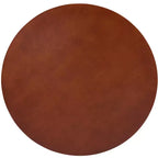 Round Coffee Table with 2-Tier Storage and Wooden Legs