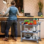 3-Tier Commercial Multifunctional Service Cart with Wheels