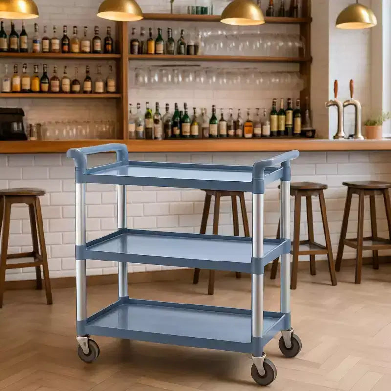 3-Tier Commercial Multifunctional Service Cart with Wheels