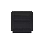 Two-Drawer Charging Nightstand - Black Wood Finish