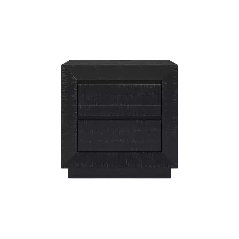 Two-Drawer Charging Nightstand - Black Wood Finish