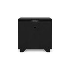 Two-Drawer Charging Nightstand - Black Wood Finish