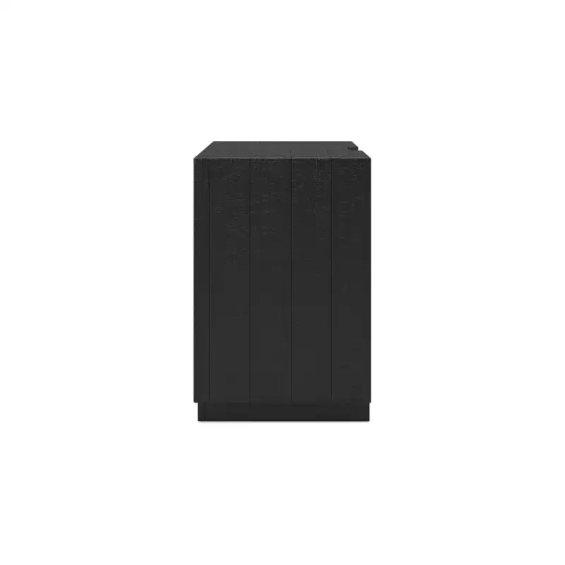 Two-Drawer Charging Nightstand - Black Wood Finish