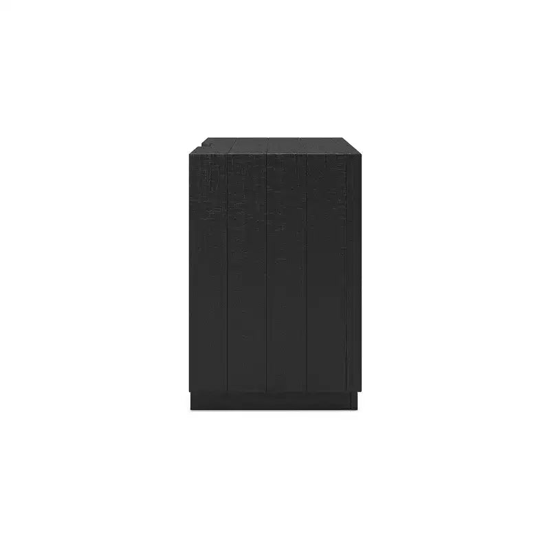 Two-Drawer Charging Nightstand - Black Wood Finish