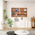 Wall-Mounted Cubby Storage Organizer with Hooks for Classroom and Home