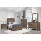 Farmhouse Style 5-Drawer Wood Chest for Bedroom