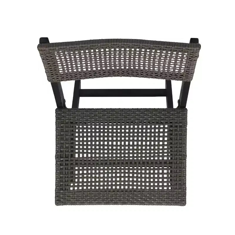 Set of 2 Bistro Chairs with Metal Frame, Indoor Outdoor Use