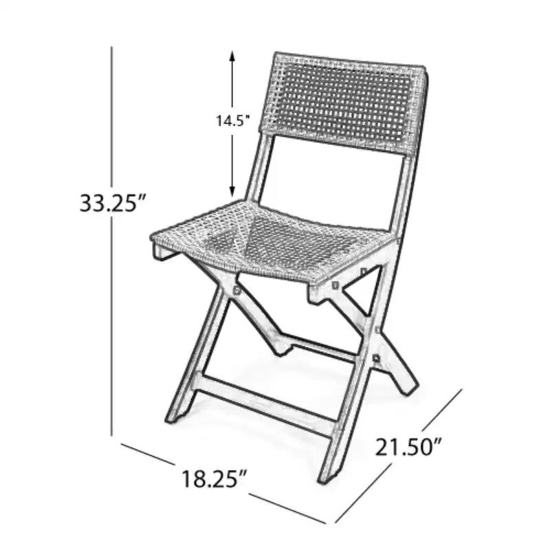 Set of 2 Bistro Chairs with Metal Frame, Indoor Outdoor Use