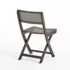 Set of 2 Bistro Chairs with Metal Frame, Indoor Outdoor Use
