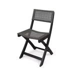 Set of 2 Bistro Chairs with Metal Frame, Indoor Outdoor Use