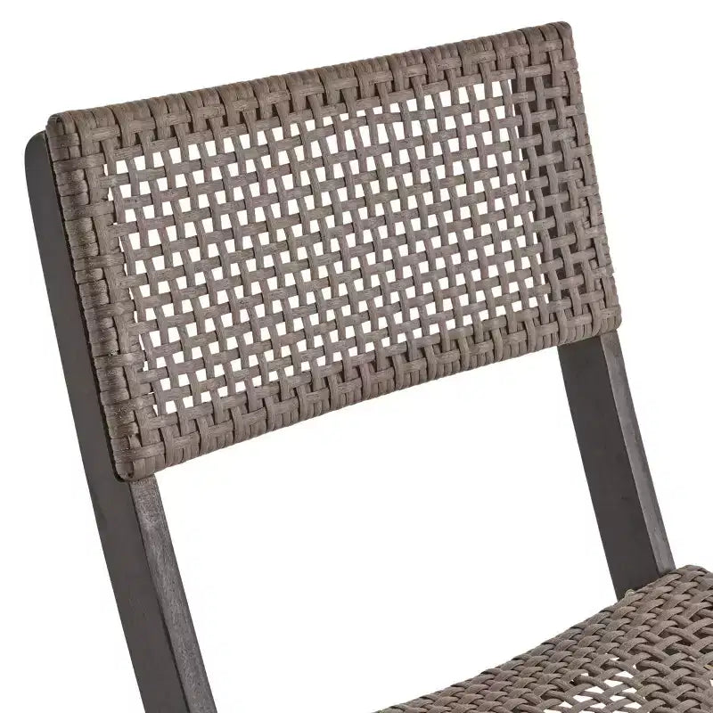 Set of 2 Bistro Chairs with Metal Frame, Indoor Outdoor Use