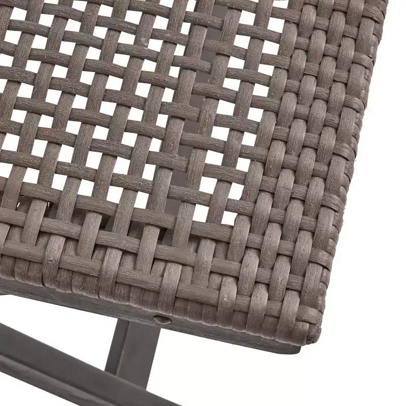 Set of 2 Bistro Chairs with Metal Frame, Indoor Outdoor Use