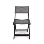 Set of 2 Bistro Chairs with Metal Frame, Indoor Outdoor Use