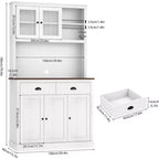 Freestanding Kitchen Pantry Cabinet with Adjustable Shelves