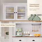 Freestanding Kitchen Pantry Cabinet with Adjustable Shelves