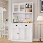 Freestanding Kitchen Pantry Cabinet with Adjustable Shelves