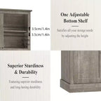 Freestanding Kitchen Pantry Cabinet with Adjustable Shelves