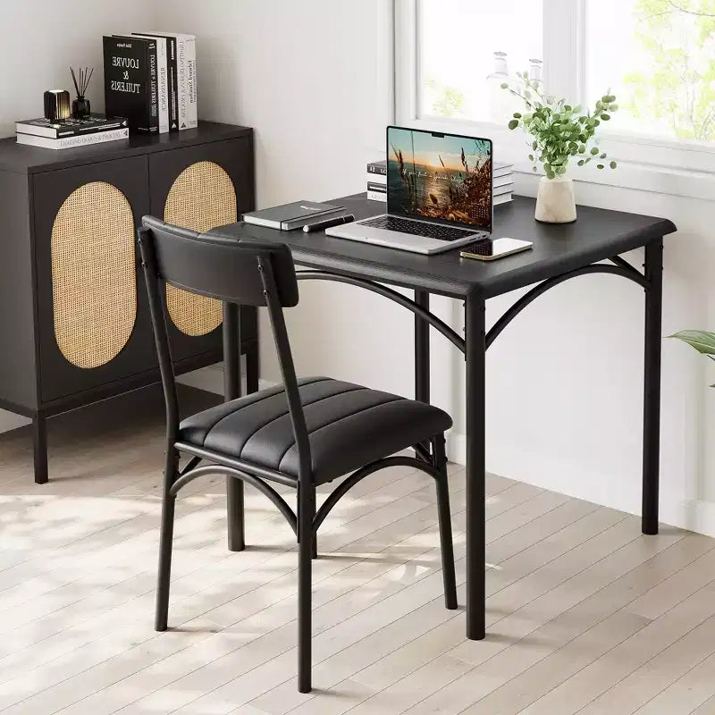 Square Dining Table Set for 2 with Upholstered Chairs