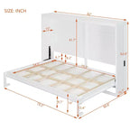 Wood Murphy Bed with Charging Ports