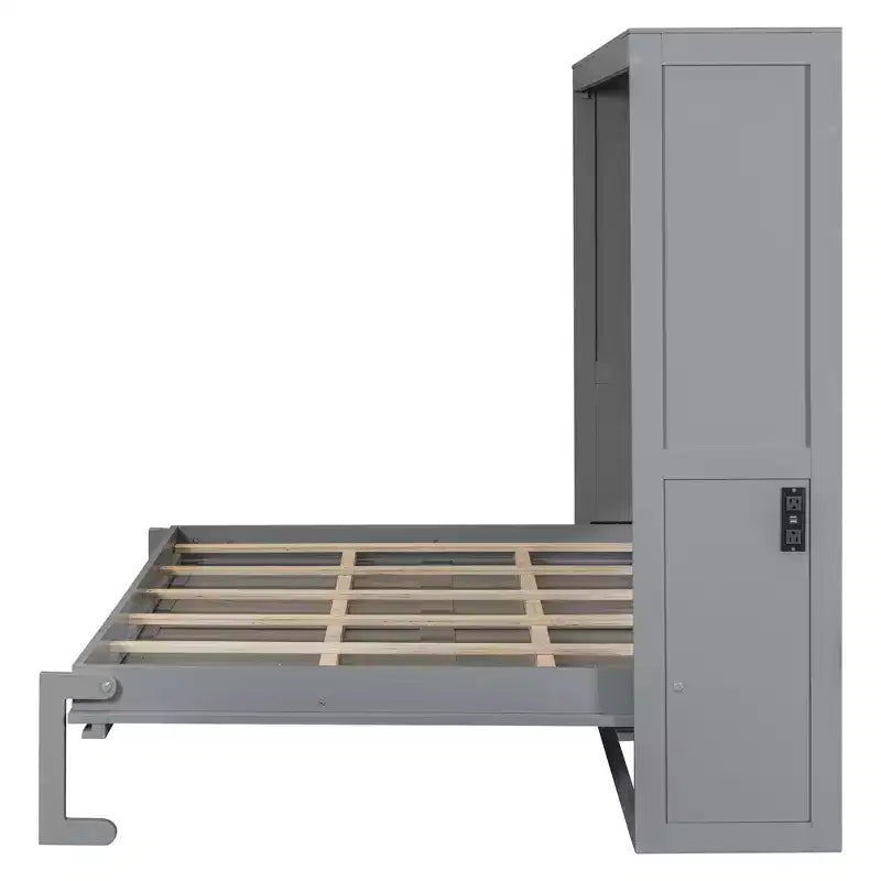 Wood Murphy Bed with Charging Ports