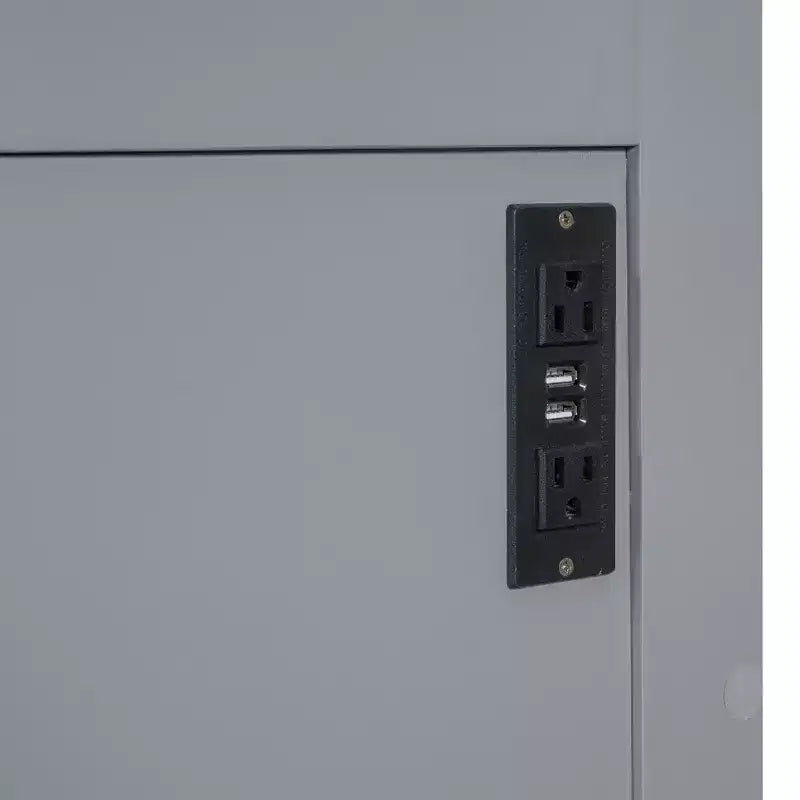 Wood Murphy Bed with Charging Ports